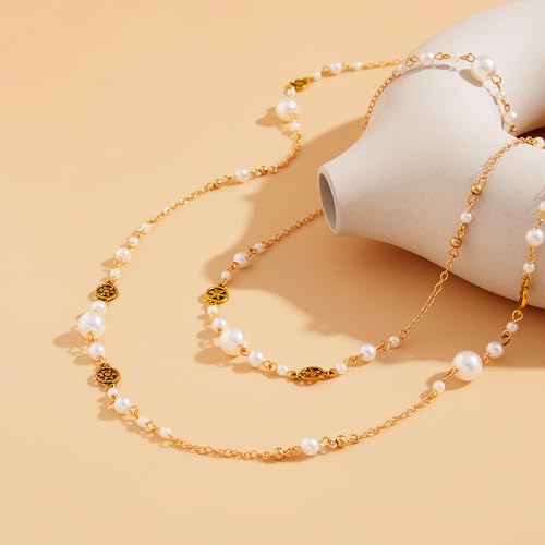 HUASAI Boho Necklaces for Women Dainty Layered Choker Necklace Bohemian Turquoise Necklace Statement Jewelry Western Cowgirl Country Concert Outfits Accessories - color: Z1-Bead