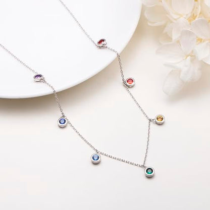 Yearace Choker Necklaces for Women S925 Sterling Silver Sideways Cross/Butterfly/Handcuffs/Infinity Interlocking/Chakra Choker Necklace Dainty Sideways Cross Necklace Jewelry Gift - style: Chakra 14+4"