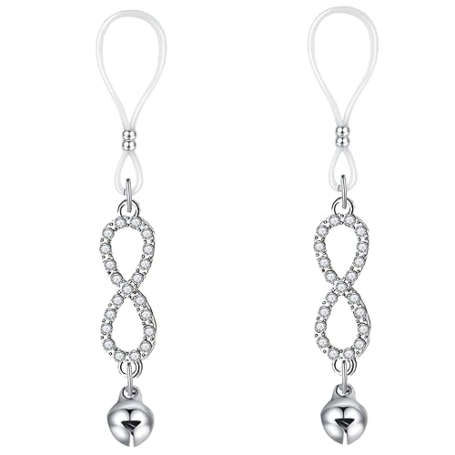 Faux Nipple Piercing Jewelry Rhinestone Nipple Chains Bells Nipple Noose Non Piercing Nipple Rings