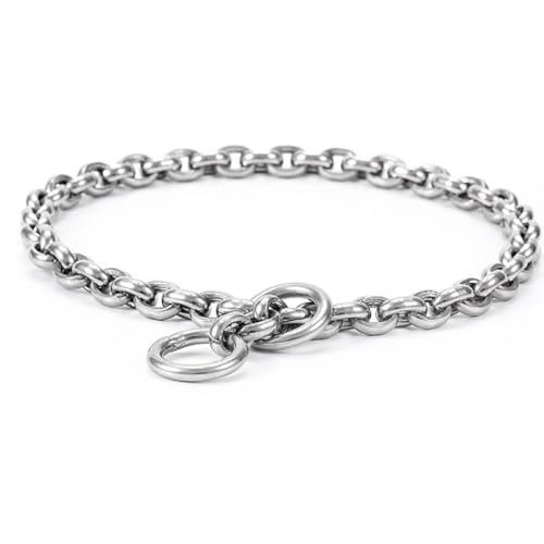 Dog Choker Collar Slip Chain,Stainless Steel Collar for Medium and Large Dogs Heavy Duty,Dog Training Metal Necklace,Silver Hardware (4.0mm,26inch) - size: (4.0mm,26inch)