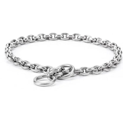 Dog Choker Collar Slip Chain,Stainless Steel Collar for Medium and Large Dogs Heavy Duty,Dog Training Metal Necklace,Silver Hardware (4.0mm,26inch) - size: (4.0mm,26inch)