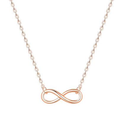 925 Silver Adjustable Necklace Circle Minimalist Enamel Tiny Heart Cactus Triangle Pendant Dainty Choker for Women - color: Infinity