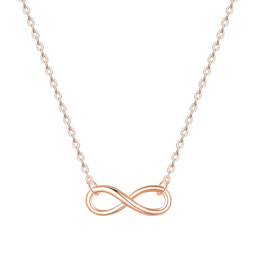 925 Silver Adjustable Necklace Circle Minimalist Enamel Tiny Heart Cactus Triangle Pendant Dainty Choker for Women - color: Infinity
