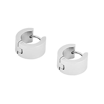 Small Hoop Huggie Earrings For Mens Womens - color: Silver