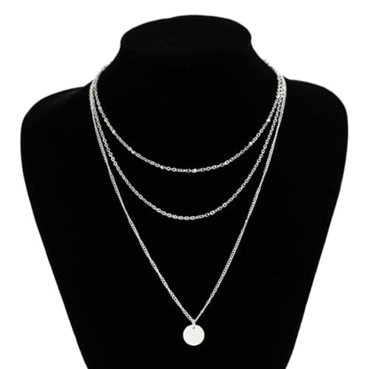 Layered Gold Necklace for Women Boho Turquoise Beaded Chain Set with Long Coin Pendant Trendy Y Necklace for Everyday Jewelry Gifts boho fashion fall fashion jewelry womens fashion - color: H-Sequin chain multi-layer necklace