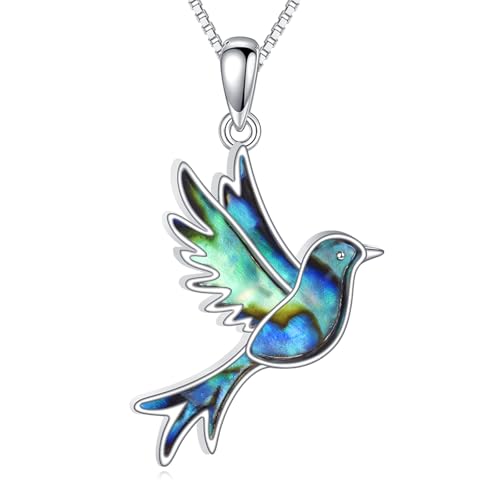 Hummingbird Necklace for Women 925 Sterling Silver Hummingbird Jewelry Bird Pendant Birthday Gifts for Her