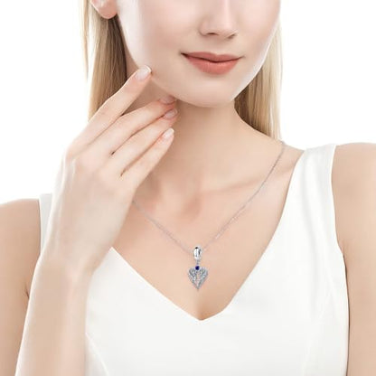 Guardian Angel Wing Dangle Charm 12 Birthstone Bead for European Bracelet Necklace - style: September