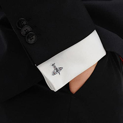 HAWSON 1.5/2inch Tie Clip for Men, Novelty Tie Clip for Men and Boys, Cufflinks and Tie Clip Set for Men - color: A-Airplane