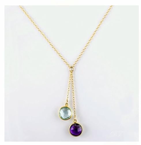 Adabele 1 Set Grade A Mixed Birthstone Charm 8mm Crystal Pendant Drop Bead 18K Yellow Gold Plated (12pcs) - color: Gold, size: 8mm (0.31") -12pcs