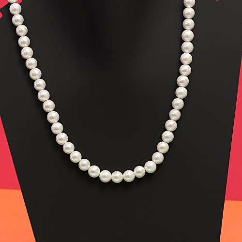 LeCalla 925 Sterling Silver Pearl Necklace Jewelry | Strand Wedding Prom Bridal Pearls Jewelry | Trendy Hypoallergenic Simulated Pearl Pendant Necklace for Women - color: Choker Pearl Necklace