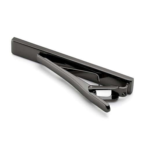 Jovivi Personalized Custom Tie Clip Bar for Men Engraved Tie Clips Pin, Groomsmen Mans Fathers Day Wedding Gift - color: Engraving(Black)