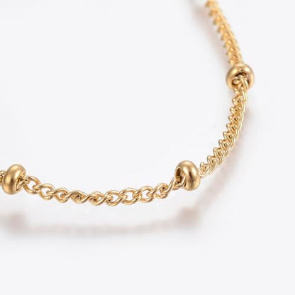 Dainty Ankle Bracelets for Women Golden Satellite Beaded Twist Chain Anklets Simple Minimalist Summer Beach Foot Jewelry Gifts