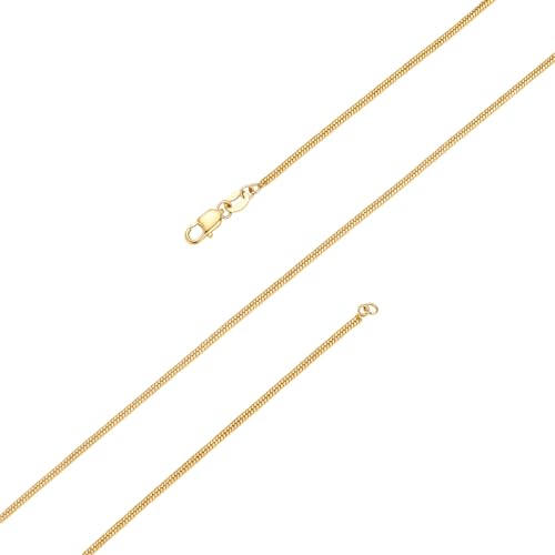 BORUO 925 Sterling Silver Snake Chain Necklace | Waterproof 14K Gold Plated Snake Chain | 1mm 1.5mm Solid Italian Nickel-Free Necklace Lobster Claw Clasp 14-30 Inch - color: Waterproof Gold Plated Stainless Steel 1.5mm, size: 26 Inch