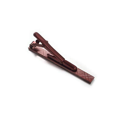 Shell Tie Clip Cufflinks Set for Men Business Gold Silver Tie Bar Cuffs Wedding Party Suit Jewelry Gift - style: Red with Stone