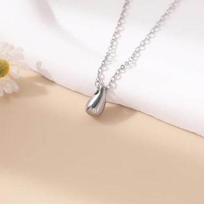RZKING Silvery Necklace for Women, Gifts for Friend Mom Daughter Teacher - style: Teardrop