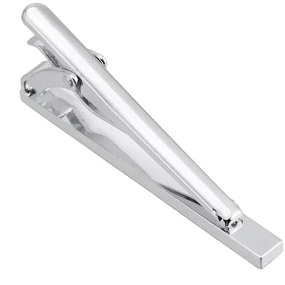 Men Crystal Tie Clip Tie Bar for Regular Necktie Silver In Gift Case | Purple/Blue/Red/Black/White Crystal Tie Pin for Men Business Anniversary Wedding Party Office Formal Daily Occasions Suit - style: Blue Crystal