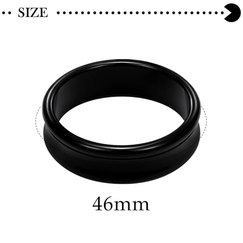 6G-50mm Acrylic Thin Black Gauges for Ear lightweight Tunnels Black Double Flared Ear Flesh Plugs Tunnels Earrings for Women Men - color: 46mm = 1 13/16 inch = 1.81 inch