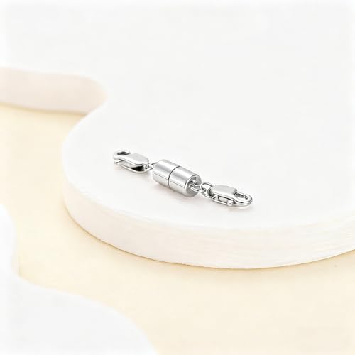 925 Sterling Silver Lobster Clasp for DIY Necklace Bracelet Jewelry Making, Double Spring Clasp with Closed Jump Rings, Necklace Extender Clasp Connector Bracelet Extension (Style 21) - style: Style 21