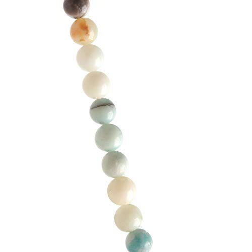Natural Stone Beads Amazonite 6mm Polished Round Smooth Gemstone Beads for Jewelry Making 15 Inch(Amazonite,6mm) - color: Amazonite, size: 6mm