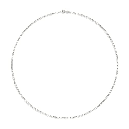 Amazon Essentials 14K Gold Plated Paperclip Chain Necklace - color: Silver, size: 24"