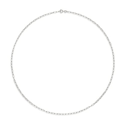 Amazon Essentials 14K Gold Plated Paperclip Chain Necklace - color: Silver, size: 24"