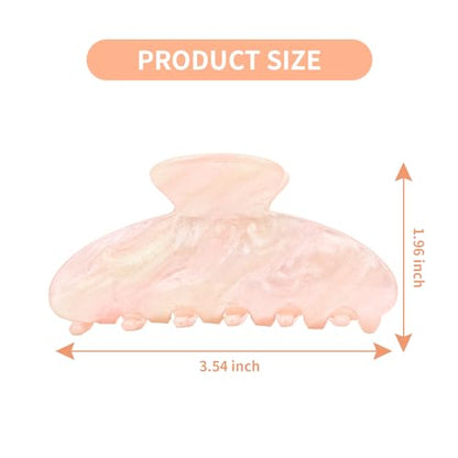2 Pcs Hair Claw Clips for Women Non-slip Clip Large Claws Hair Accessories | Acrylic Claw Clips, Thick Thin Hair, Ideal Gift - color: White and Pink