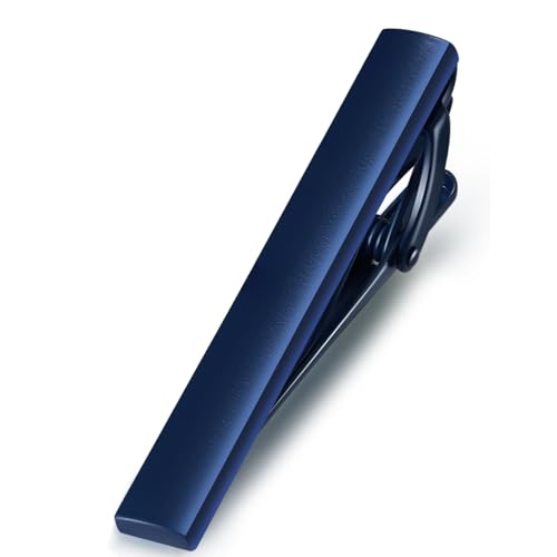 HONEY BEAR 5cm/5.4cm/6cm Mens Tie Clip Bar for Normal Size Steel Business Wedding Gift 1.97"/2.12"/2.36" - style: 5cm Blue