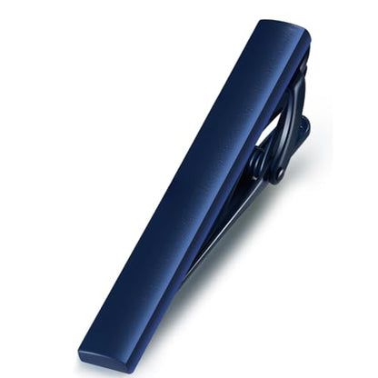 HONEY BEAR 5cm/5.4cm/6cm Mens Tie Clip Bar for Normal Size Steel Business Wedding Gift 1.97"/2.12"/2.36" - style: 5cm Blue