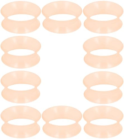 10G-25mm Flesh Skin Solid Soft Silicone Gauges Plugs for Ears Saddle Double Flared Ear Gauges Flesh Stretching Kit Expander Hide Tunnels Plugs Piercing Jewelry for Women Men - color: 10 Gauge=2.5mm