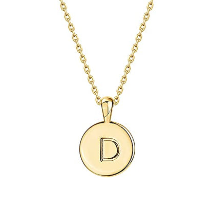 PAVOI Initial Necklace for Women, 14K Gold Plated Alphabet Letter Pendant | Letter Necklace for Women, Name Necklace, Necklace with Initials - style: - D