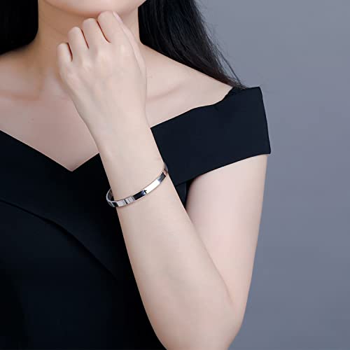 MUERDOU Inspirational Cuff Bracelet Bangle for Women Christian Bible Verse Bracelet Prayer Faith Religious Stainless Steel Bangle Gifts for Her - style: Be strong,Be brave,Be fearless you are never alone