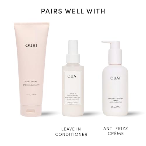 OUAI Curl Cream - Curl Defining Cream with Chia & Linseed Oil - Enhances Definition, Hydration & Shine - Tames Frizz & Protects from Humidity - Silicone-Free Curly Hair Products for Women (8 oz) - size: 8 Ounce (Pack of 1)