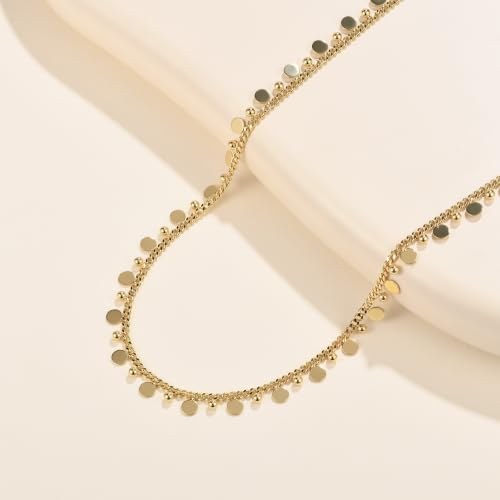 JINEAR 14K Gold Plated Waist Chain for Women Body Chain Belly Chains | Dainty Bead Chains Waterproof Summer Beach Bikini Accessories Gold Jewelry Belt Festival Outfits for Women - color: Big Glitter Body Chains