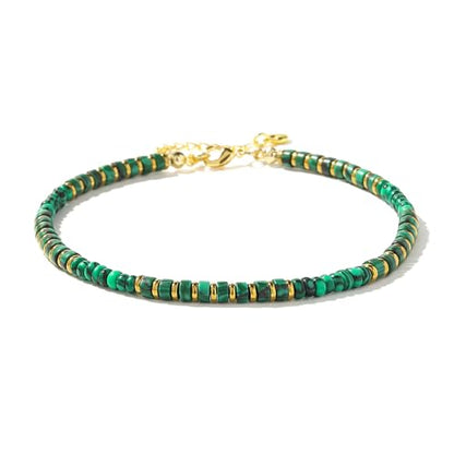 XIJIN Natural Stone Beaded Anklets for Women Handmade Beach Boho Turquoise Beads Ankle Bracelet Jewelry Gift for Her - color: K