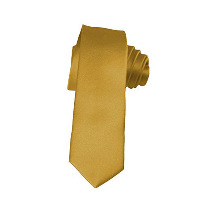 K. Alexander Skinny Ties - Multiple Solid Colors - Classic 2" width - color: Honey Gold