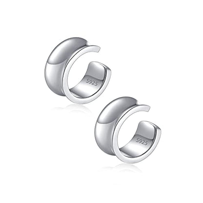 CHIC & ARTSY 925 Sterling Silver Ear Cuffs for Women, Non Piercing Clip On Cartilage Cuffs, Adjustable Fake Conch & Helix Earrings, Gold Plated & Oxidized Various Styles - color: ear cuff #12
