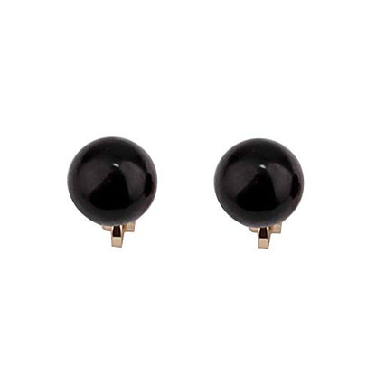 1-5 Pairs Pearl Clip on Earrings for Women Non Piercing Earrings Set Hypo-Allergenic Earrings - color: Black Clip-ons