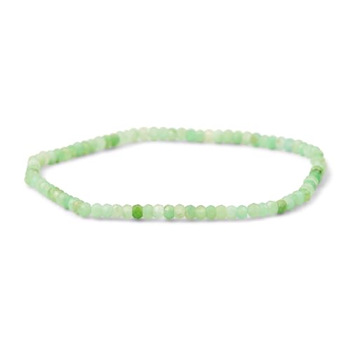 Natural Stones Mini Seed Bead Stretch Bracelet Stackable Strands (Set of 3) - color: Jade