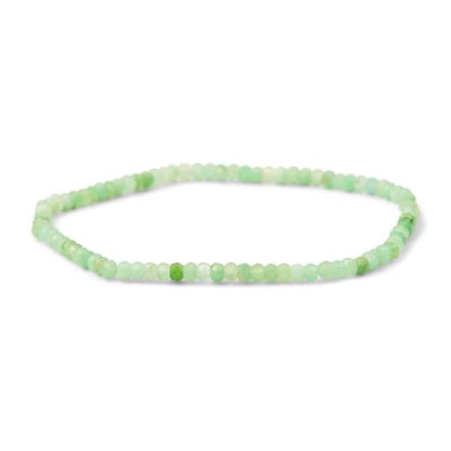 Natural Stones Mini Seed Bead Stretch Bracelet Stackable Strands (Set of 3) - color: Jade