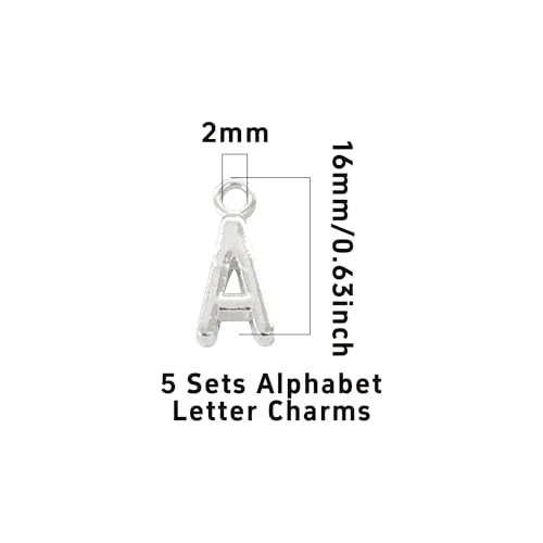 Alphabet Letter Charms - color: Silver