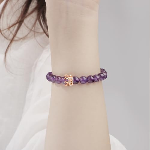 JoycuFF Woman Birthday Gifts Idea Friendship Gifts For Women Best Friends Besties Aunt Female Mom Daughter Granddaughter Gf Anniversary Christmas Graduation Healing Stone Crown Gifts For Her - style: 2.Best Friend Bracelet-Dream Amethyst