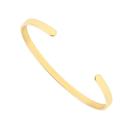 AOZEL Gold Bangle Cuff Bracelets for Women Trendy Chunky Adjustable Twist Love Textured Bracelet Jewelry Gifts - color: Gold Polished