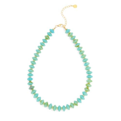 Acrylic Beaded Necklace for Women,Beach Strand Jewelry Gifts | Statement Necklace,Cute Trendy Handmade Jewelry for Women,Chunky Beaded Necklace,Resin Beads Choker - color: Mint Green