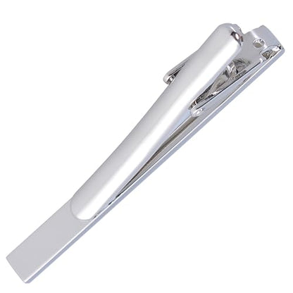 Men Crystal Tie Clip Tie Bar for Regular Necktie Silver In Gift Case | Purple/Blue/Red/Black/White Crystal Tie Pin for Men Business Anniversary Wedding Party Office Formal Daily Occasions Suit - style: White Crystal