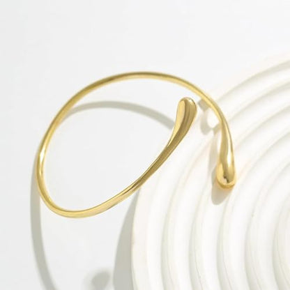 Harry and Henry Arm Cuff Gold Upper Arm Jewelry for Women Adjustable Open Cuff Bangle Bracelets Armband Jewelry Summer Outfits for Women 2026 - color: A：2pcs Teardrop Arm Cuff