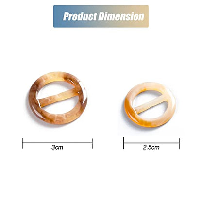 AEGYPIUS Scarf Ring, 10 Pcs Resin Scarf Rings for Women Fashion Round Shirt Clips for Women, Scarf Buckle Scarf Ring Clip Silk Neckerchief Clasp Clothing Wrap Fasten Holder for Lady Girls