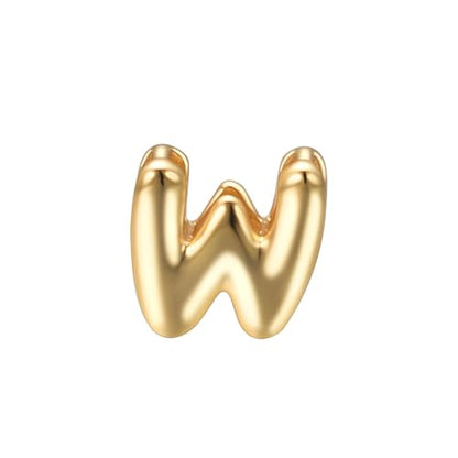 Initial Pendant Gold DIY Name Necklace Accessories Suitable for 1mm Chain - style: Letter-W