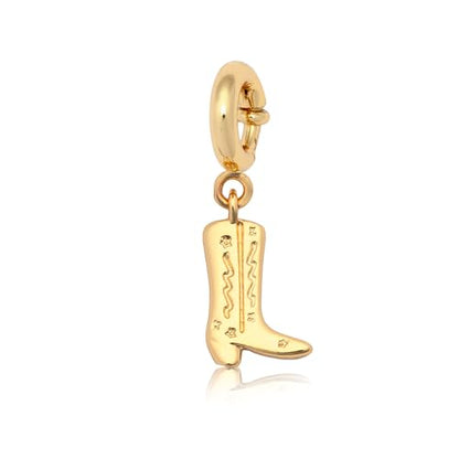 Little Words Project Charm, Customizable Jewelry for Bracelets, Necklaces, Keychains & More - color: Cowboy Boot Charm