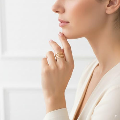 14K Gold Filled Made to Order Spiral Ring for Women. Wraparound Coil Ring. Modern Trendy Swirl. Hammered 14kt Yellow Gold Filled Stacking Rings. Artisan Handmade Personalized Statement Open Ring