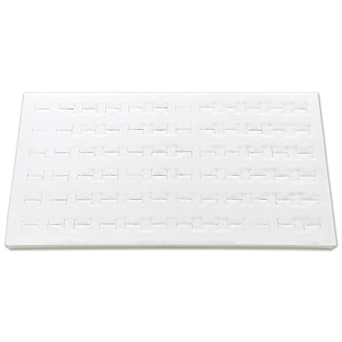 2-Pack 72-Ring Holders Leatherette Foam Padding Jewelry Inserts - Tray/Case Liners - Retail Display, Storage (White) by The Display Guys - color: White - Leatherette, size: Ring Slots - 72